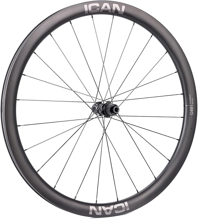 ICAN G40/G50 1320g/1375g Carbon Gravel Bike Disc Wheelset 700C Hooked Rimset 25mm Inner Width 36T Ratchet Hub