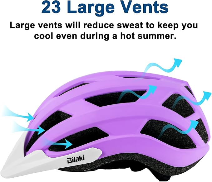 Bike Helmet for Adults Women Men Youth Kids, Lightweight Mountain Road Bicycle Cycling Helmets with Adjustable Dial & Removable Visor