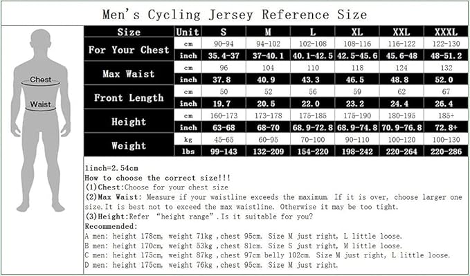 Hotlion Men's Cycling Jersey Sets Gel Pad Summer Bike Clothing Suit Breathable Bike Clothes with 3 Rear Pockets