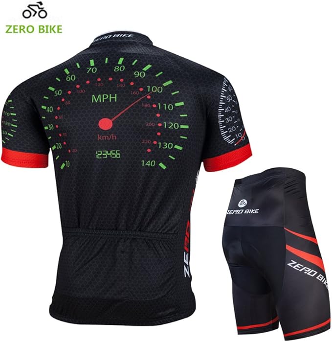 Men's Short Sleeve Breathable Cycling Jersey Set 3D Padded Bicycle Shorts Sportswear Suit Quick Dry
