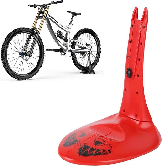 Tissting Bike Floor Stand, Bicycle Storage for Indoor Outdoor Garage, Bike Floor Rear Wheel Parking Rack Fit for 26in 27.5in 29in Mountain Road Bikes MTB