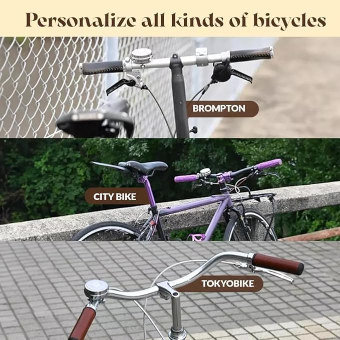 Showa Retro Vintage Classic Bicycle Bell Silver Bike Handlebar Ring Bell LM-025