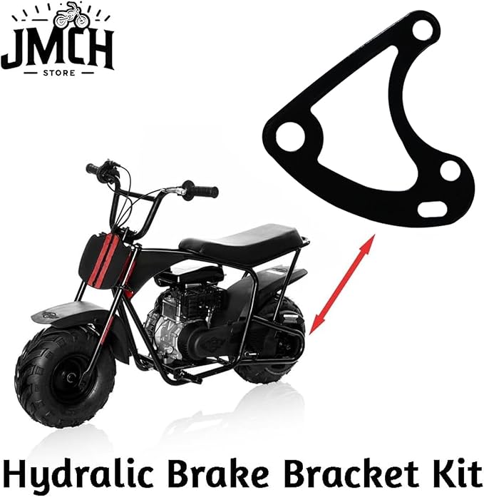 JMCHstore Mini Bike Hydraulic Brake ATV Caliper Bracket kit for Monster Mega Moto MMB80 80cc FRP GMB100 98cc, For Coleman RB100 RT100 Heavy-Duty Steel Bolt-On Conversion Plate