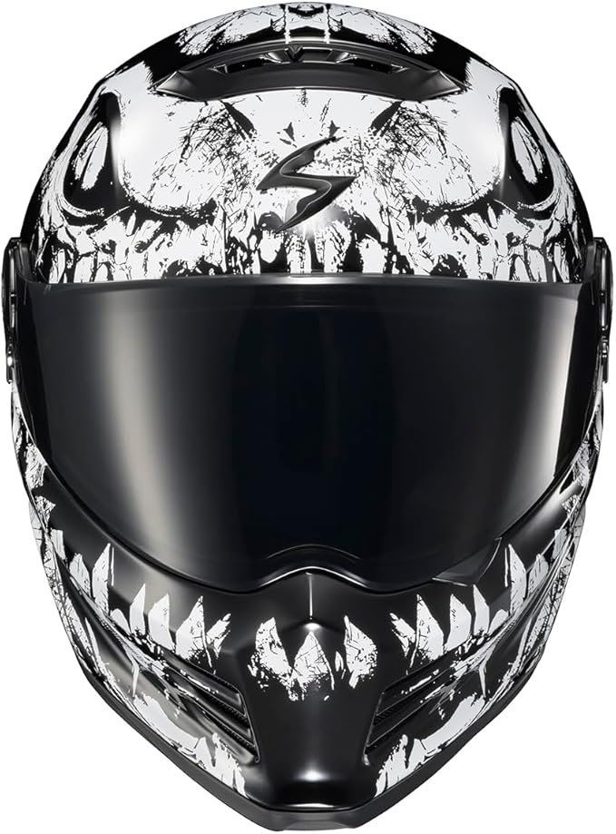 ScorpionEXO Covert FX Full Face Adult Motorcycle Helmet Street Fighter Style - Bluetooth Ready Speaker Pockets DOT ECE Caiman (Gloss Black - Medium)