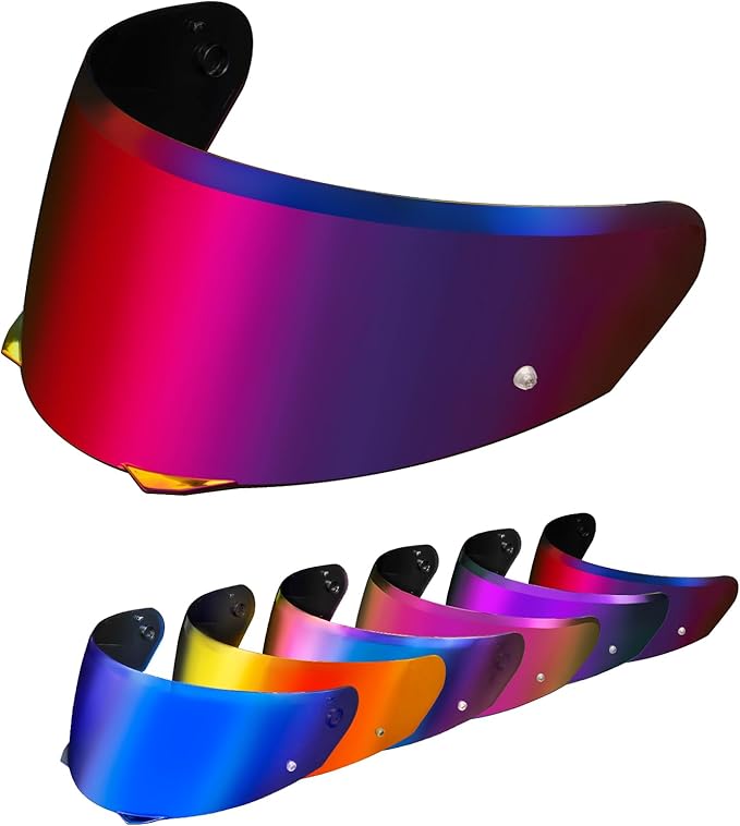 PSLER i90 Visor - HJ-33 Helmet Tinted Visor i90 Face Shield Motorcycle Helmet Visor for i90 HJ-33,Blue Purplish Red
