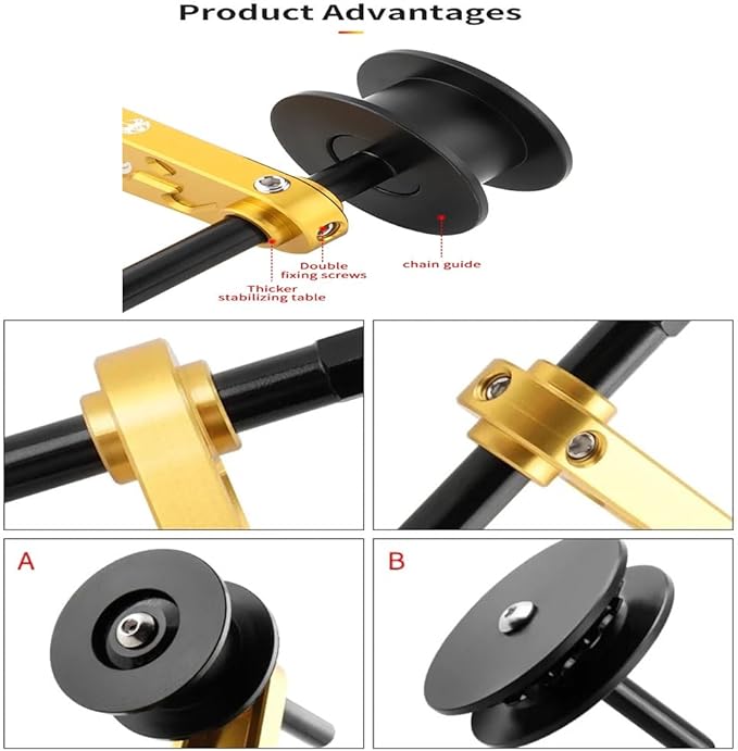 Bike Single Speed Chain Tensioner,Aluminum Alloy Bike Chain Tensioner Bicycle Single Speed Adjuster Tensioner for MTB Road Bicycle Tensioner Tool