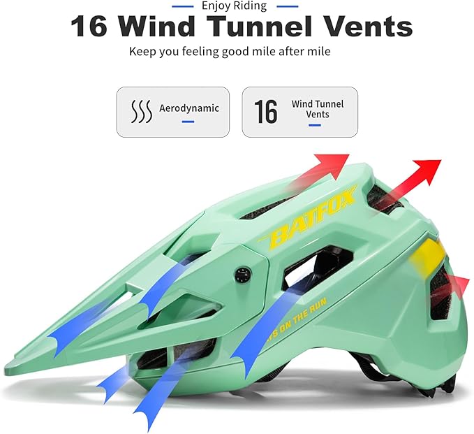 BATFOX Bike Helmet,Mountain Bike Helmet Helmets for Men Women Adults Youth