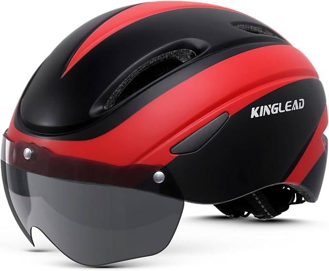 Bike Helmet for Adults Bicycle Helmet with Detachable Magnetic Googles & Adjustable Dial for Mountain Bikes, Road Bikes, Electric Bikes, Scooter