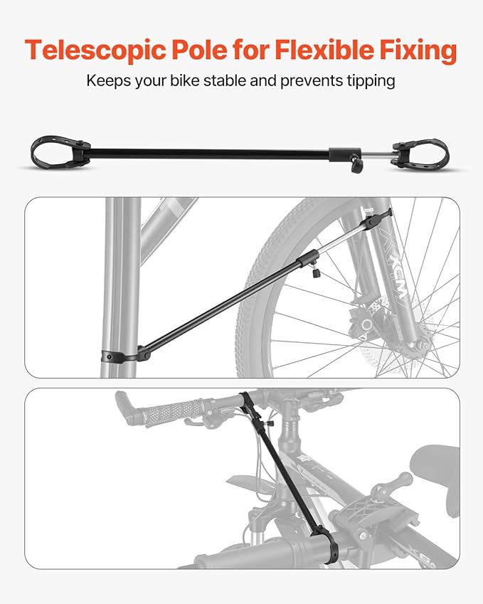 VEVOR Bike Repair Stand, 85 lb Heavy-duty Bicycle Work Stand with 40.7-64.1 in Adjustable Height & Magnetic Tool Tray, Foldable Bicycle Maintenance Rack, Shop Home Mechanics for Mountain & Road Bike