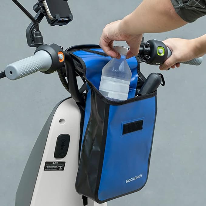 Bike Handlebar Bag, Waterproof Bike Handlebar Bag Cycling Front Storage Pouch Bicycle Frame Bag 4.5L for Road Bike Electric Bike Scooter