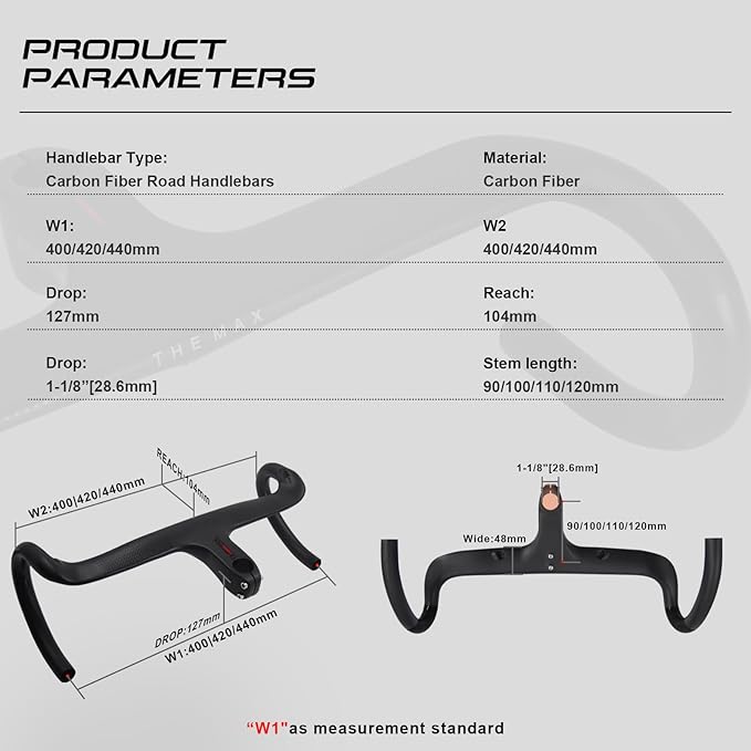 carbon handlebars road bike handlebar for road bike integrated handlebar Diameter 28.6mm Cycling stem road bicycle Drop handle bar 400mmx100mm UD Matte