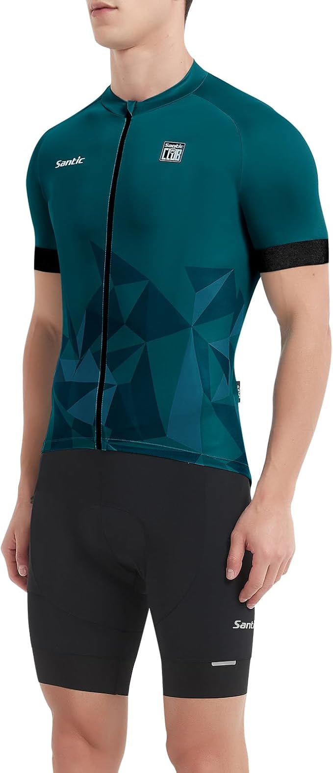 Santic Men’s Cycling Jersey Short Sleeve Bike Shirts for Men Bicycle Jacket with Pockets Breathable & Quick Dry Yorkson