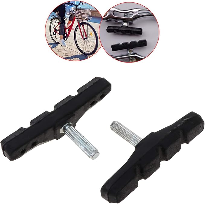 KOCOME V Bike Brake Pads, 1 Pairs V Bike Brake Blocks Set 65mm Road Bike Brake Pads for Mountain Bikes