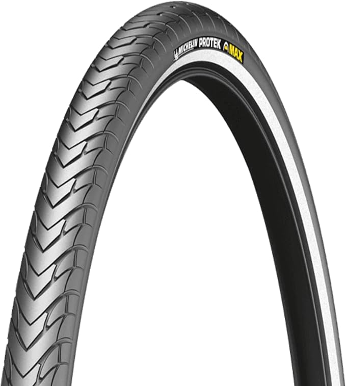 Michelin Protek Max BR Bicycle Tires – Versatile, Puncture-Resistant, Urban & Trail Ride Tires with Reflective Strip, City Rubber Casing, Non-Tubeless, Multiple Sizes