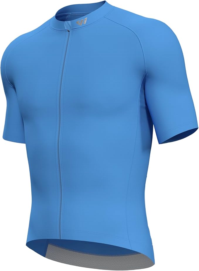 Lo.gas Cycling Jersey Men Short Sleeve, Road Bike Jerseys Full Zipper with Pockets, Bicycle Clothing Breathable Quick Dry