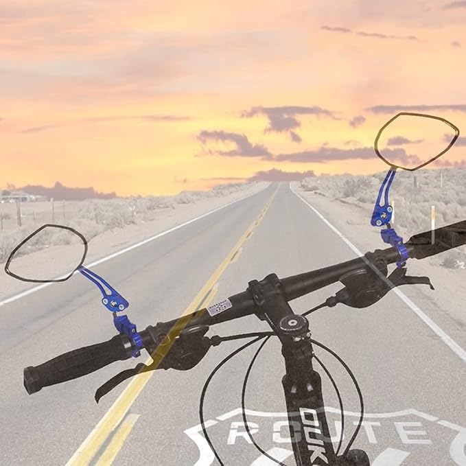 Bike Mirrors Handlebar Rearview Mirror, Bicycle Mirrors for Handlebars 2 Packs, Bicycle Mirrors for Electric Bike, Mountain Bike, Off-Road Bike