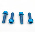 ONIPAX Aluminum Water Bottle Cage Bolts M5 x 16mm Pack of 4 pcs (Blue)