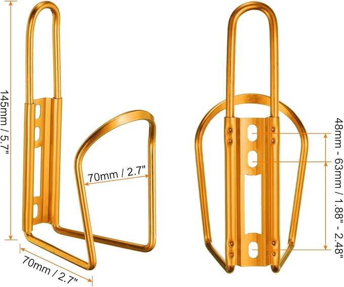HARFINGTON Bicycle Water Bottle Cage Lightweight Aluminum Basic Bike Universal Water Bottle Holder Mount with Hardware for MTB Mountain Road Gravel