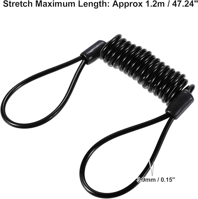 X AUTOHAUX Disk Brake Lock Motorcycle Alarm Disc Lock Security Reminder Cable Tool for Scooter Motorcycle Bike Brake Disc Black