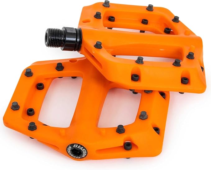 Eastern Nylon Linx Pedals 9/16 - Lightweight, High-Grip MTB & BMX Pedals with Removable Metal Pins, Chromoly Axle for BMX, MTB, Road & Kids Bikes - Multiple Colors