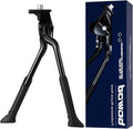 Bike Stand for 24"-28" - Adjustable & Foldable Bike Kickstand with Stable Double Leg & Chain Protection - Easy to Mount Kickstand for Adult Bike - Durable Design for Trekking & Mountain Bike