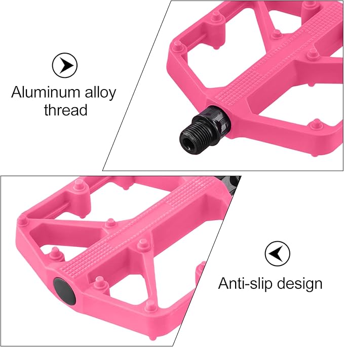 Mountain Bike Pedals, Bike Flat Pedals Aluminum Sealed Bearing Lightweight Platform for Road Mountain Bike