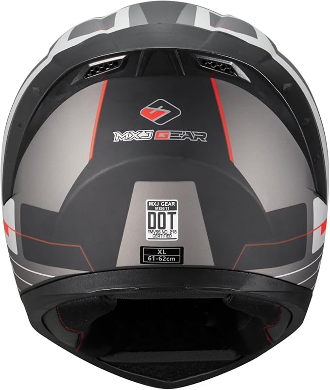 Full Face Motorcycle Helmet,Helmets for Adults Motorcycle, MG611 Motorbike Racing Street Bike Helmets with Black Visor for Men Women,DOT Approved (Matte Gray Cloud, XXL)