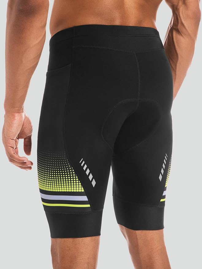 Przewalski Men's Padded Bike Shorts Cycling Road Riding Bicycle Cycle Shorts Pockets UPF 50+ Biking Tights