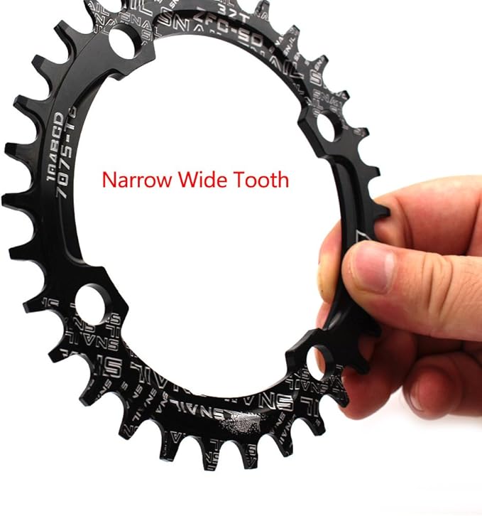 CYSKY 104 BCD Chainring 30T to 52T Narrow Wide Chainring with Sprocket Bolts for 1x Set-up Road Bike Mountain Bike BMX MTB Gravel Ebike