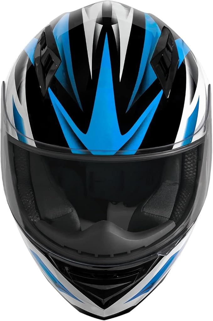 VCAN VX Lightweight Full Face Motorcycle Street Bike Helmet with Extra Tinted Visor, Coolmax Technology & OTG Ready, DOT Approved