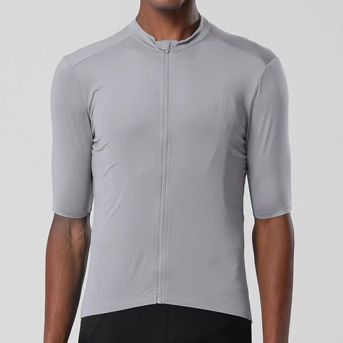 YKYWBIKE Cycling Jersey Men Aero Race Fit, Road Bike Jersey Short Sleeved Moisture Wicking, Breathable,Zip Pocket,UPF50＋
