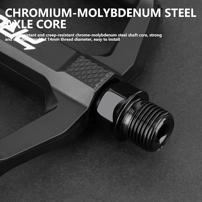 Nylon Ultralight Bicycle Pedals - Universal 9/16" Fit for Mountain/Road/Commuter Bikes, Lightweight Non-Slip Design with Built-in Reflectors