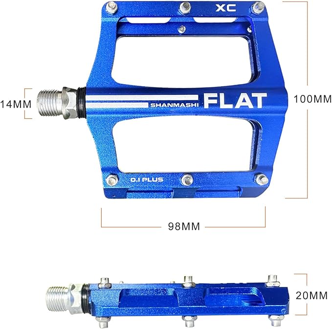 UPANBIKE Mountain Bike Bearing Pedals 9/16'' Spindle Aluminum Alloy Flat Platform for BMX MTB Road Bicycle