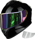 Motorcycle Helmets for Adult Men Women, Full Face Lightweight Street Bike Racing DOT Helmet with Extra Clear Visor Model AU-T801