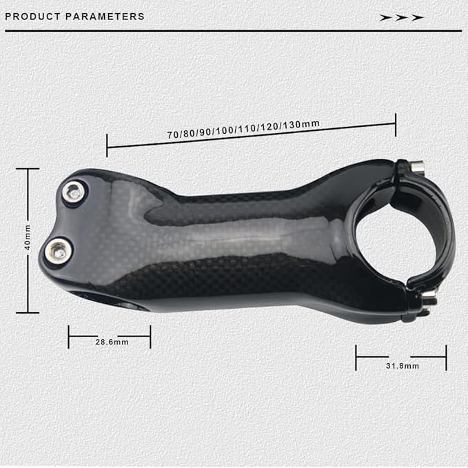 RXL SL Carbon MTB Stem, Mountain Bike Stem 31.8, Road Bike Stem 6 17 Degree 70mm 80mm 90mm 100mm 110mm 120mm 130mm Fixie Handlebar Stems for Downhill Enduro XC