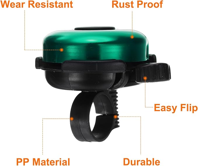 HARFINGTON Bike Bell Aluminum Classic Bicycle Bell with Loud Crisp Clear Sound Bike Ring Bell Bike Accessories for Adults Children Road Mountain Bike