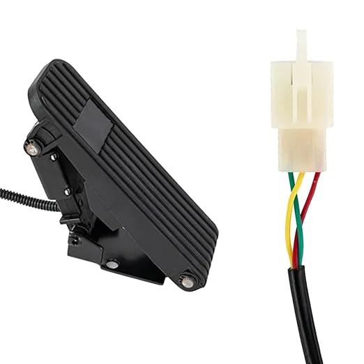 Electric Gas Pedal for Electric Scooter Go Kart Throttle 3Pin Foot Throttle for Golf Kart MY1020 Motor (Pedal Long)