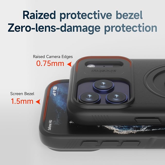Bike Phone Case for iPhone 17 Pro Max– Shockproof & Slim with Built-in Lock, Compatible with Garmin-Style Mounts, Quick-Release for Road & MTB Cycling