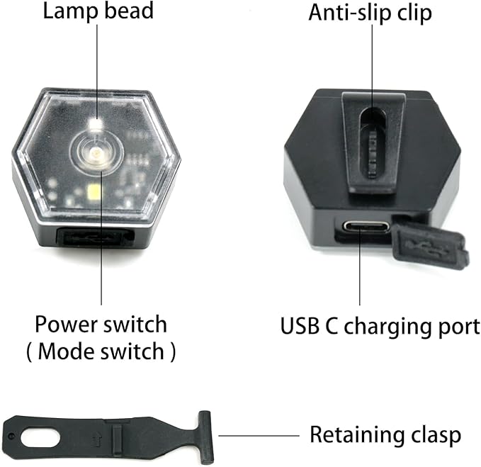 LED Safety Light, Running Lights for Runners LED Bike Tail Lights Clip on Dogs Light for Walking at Night, Jogging, High Visibility Strobe Accessories Hiking Cycling Camping Boat