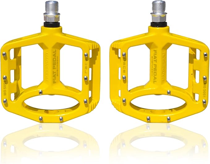 UPANBIKE Magnesium Alloy Bike Pedals 9/16'' Spindle Bearing High-Strength Non-Slip Large Flat Platform for Mountain Bike Road Bicycle
