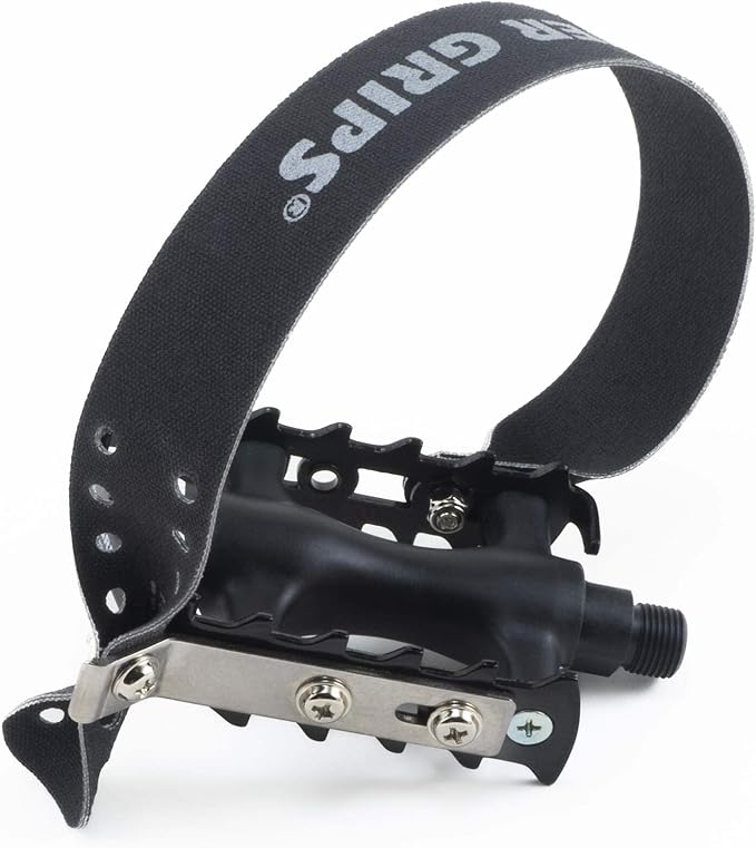 Power Grips Sport Bicycle Pedal Strap kit- Power Grips Pedal Straps Attached to 9/16" Pedals for Increased Pedal Stroke Power (no Assembly Required)