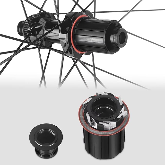 Carbon Road Bike Wheelset, 700C Bicycle Center Lock Disc Brake 6 Bolt Hub Wave Rim Wheels, for Long-Distance Riding