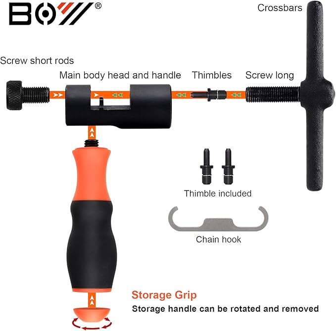 Universal Bike Chain Tool Kit with Bike Breaker Main Chain Pliers Chain Checker for Road MTB Bike 1-13 Speed Chain Disassemble Chain Splitter and Breaker