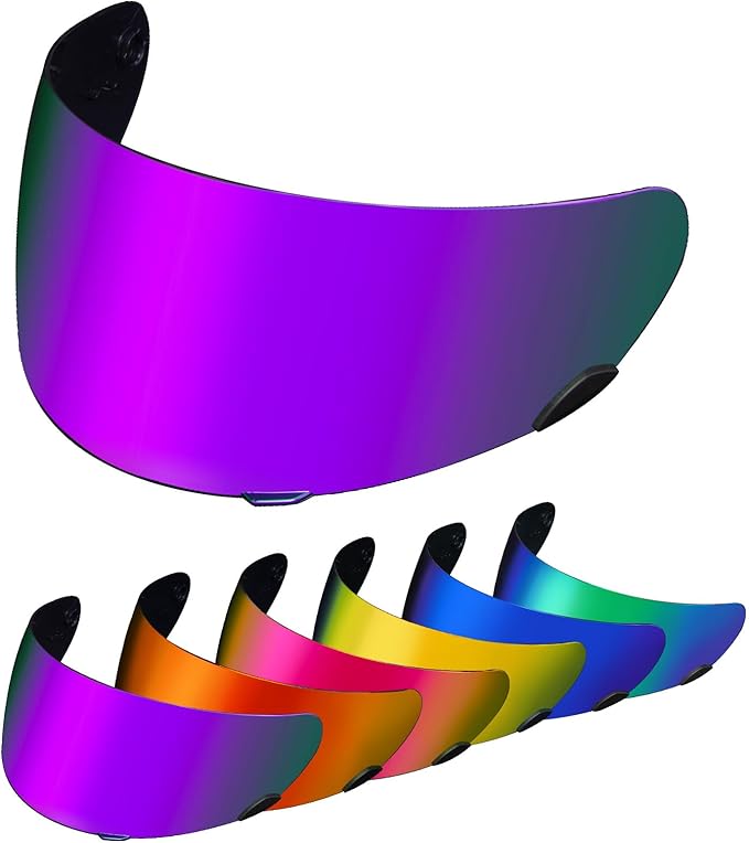 PSLER Qualifier Visor- Qualifier DLX Helmet Visor Motorcycle Face Shield Accessories Replacement for Bell Qualifier/Star/Vortex/RS-1/Revolver,Deep Purple