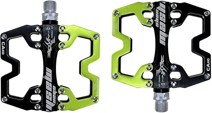 Mountain Bike MTB Pedals Parallel Bicycle Road Pedal 9/16 Inch Ultra-Light Flat Aluminum Alloy Sealed Bearing with Anti-Skid 1 Pair
