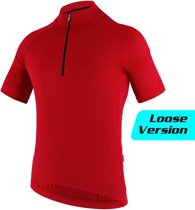 CATENA Men's Cycling Jersey Short Sleeve Shirt Running Top Moisture Wicking Workout Sports T-Shirt