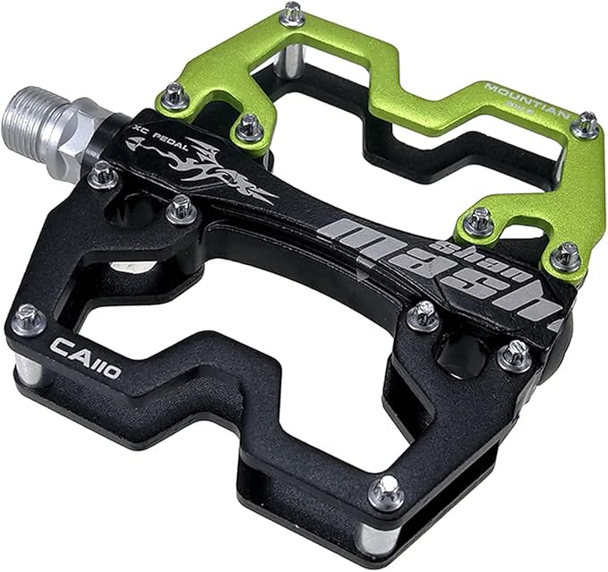 Mountain Bike MTB Pedals Parallel Bicycle Road Pedal 9/16 Inch Ultra-Light Flat Aluminum Alloy Sealed Bearing with Anti-Skid 1 Pair