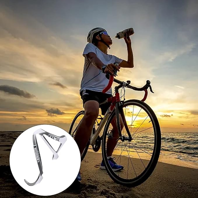 Cycling Bicycle Water Bottle Cage Holder RXL SL Full Carbon Fiber Water Bottle Holder for Bicycle Ultralight MTB Bike Water Bottle Cage for Road Bike Parts UD Matte White