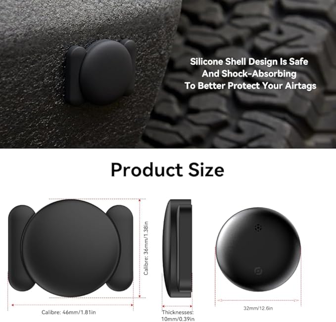 Car GPS Tracker for Vehicles Worldwide GPS Tracker for Vehicles Work with Find My (iOS Only), Car Vehicle Tracking Anti-Lost Locator with App for Cars, Wallet, Pets, Luggage (Black)