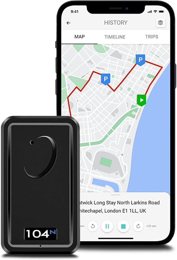 REWIRE SECURITY 104N 4G Magnetic GPS Tracker for Vehicle | Easy Mount | Fits with Car, Truck, Van & Motorbike | Portable Live Tracking | Up to 21-Day Battery Life | Low Cost Subscription Plans